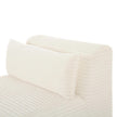 TOV Furniture Tarra Fluffy Oversized Cream Corduroy Modular Armless Chair