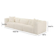 TOV Furniture Tarra Fluffy Oversized Cream Corduroy Modular Sofa