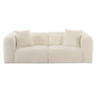 TOV Furniture Tarra Fluffy Oversized Cream Corduroy Modular Loveseat