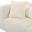 TOV Furniture Tarra Fluffy Oversized Cream Corduroy Modular Loveseat