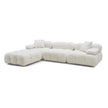 TOV Furniture Calliope Cream Vegan Shearling 4-piece Modular Sectional