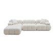 TOV Furniture Calliope Cream Vegan Shearling 4-piece Modular Sectional