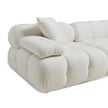 TOV Furniture Calliope Cream Vegan Shearling 4-piece Modular Sectional