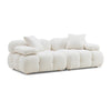 TOV Furniture Calliope Cream Vegan Shearling Modular Loveseat