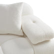 TOV Furniture Calliope Cream Vegan Shearling Modular Loveseat