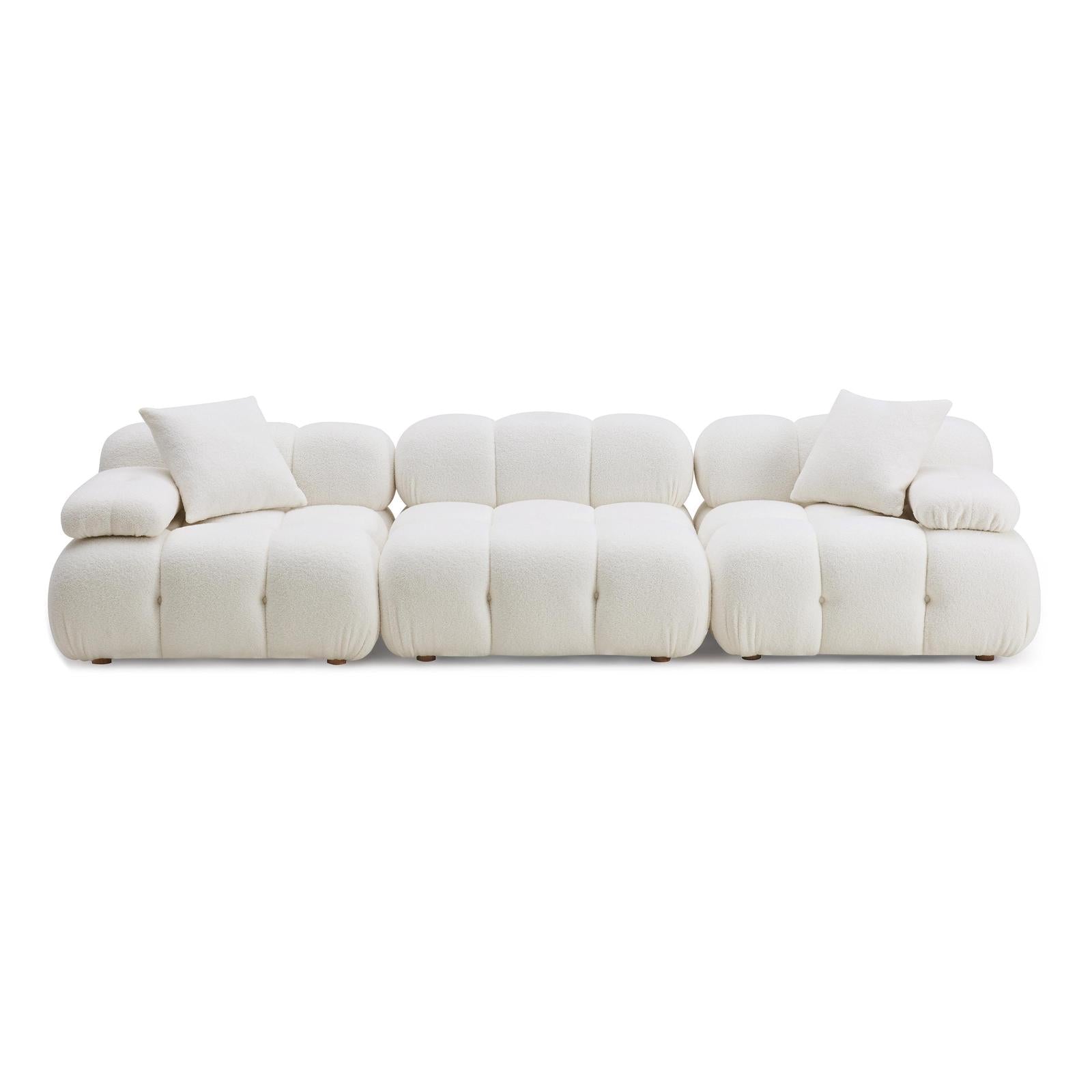 TOV Furniture Calliope Cream Vegan Shearling Modular Sofa