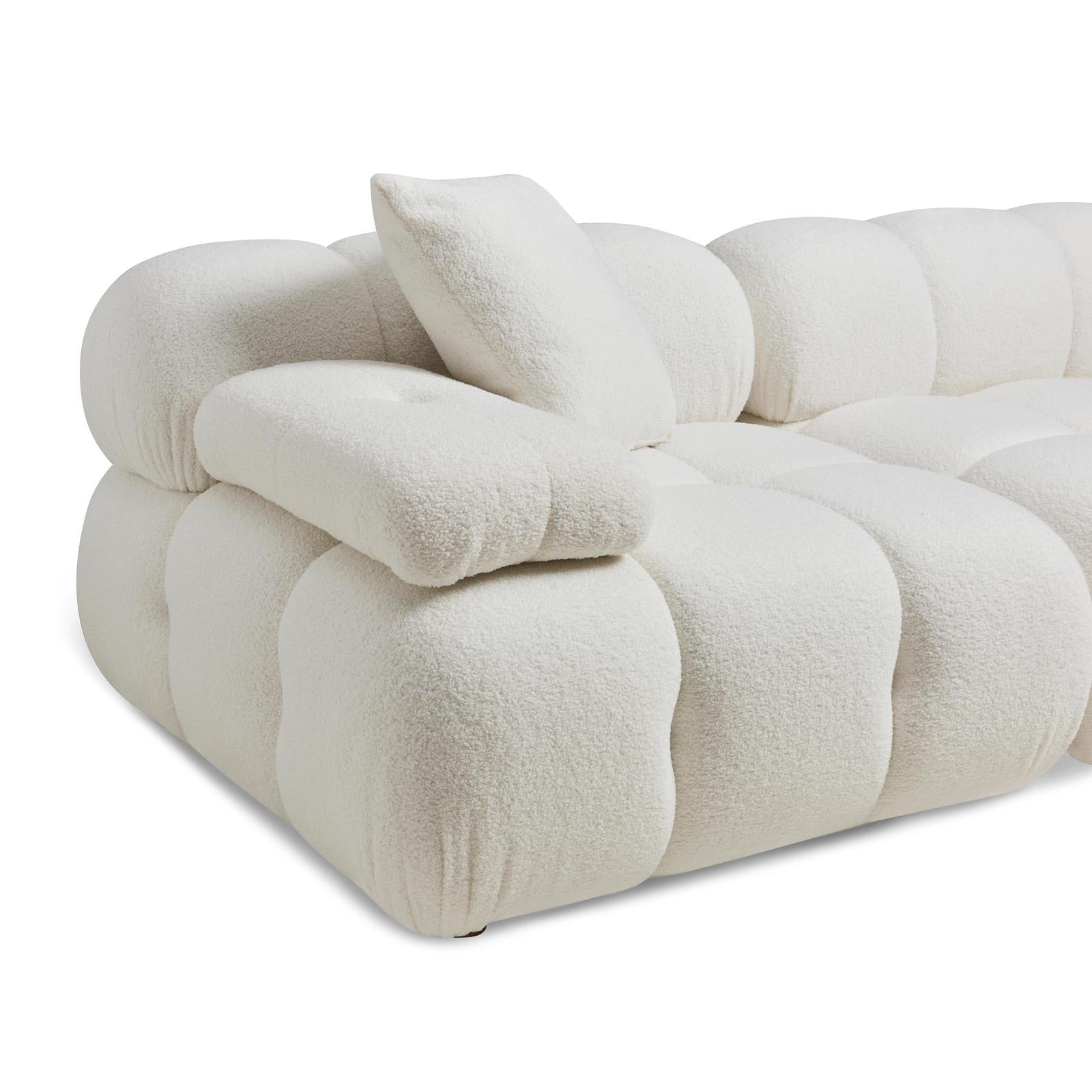 TOV Furniture Calliope Cream Vegan Shearling Modular Sofa