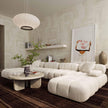 TOV Furniture Calliope Cream Vegan Shearling 6-piece Modular U-Sectional