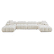 TOV Furniture Calliope Cream Vegan Shearling 6-piece Modular U-Sectional