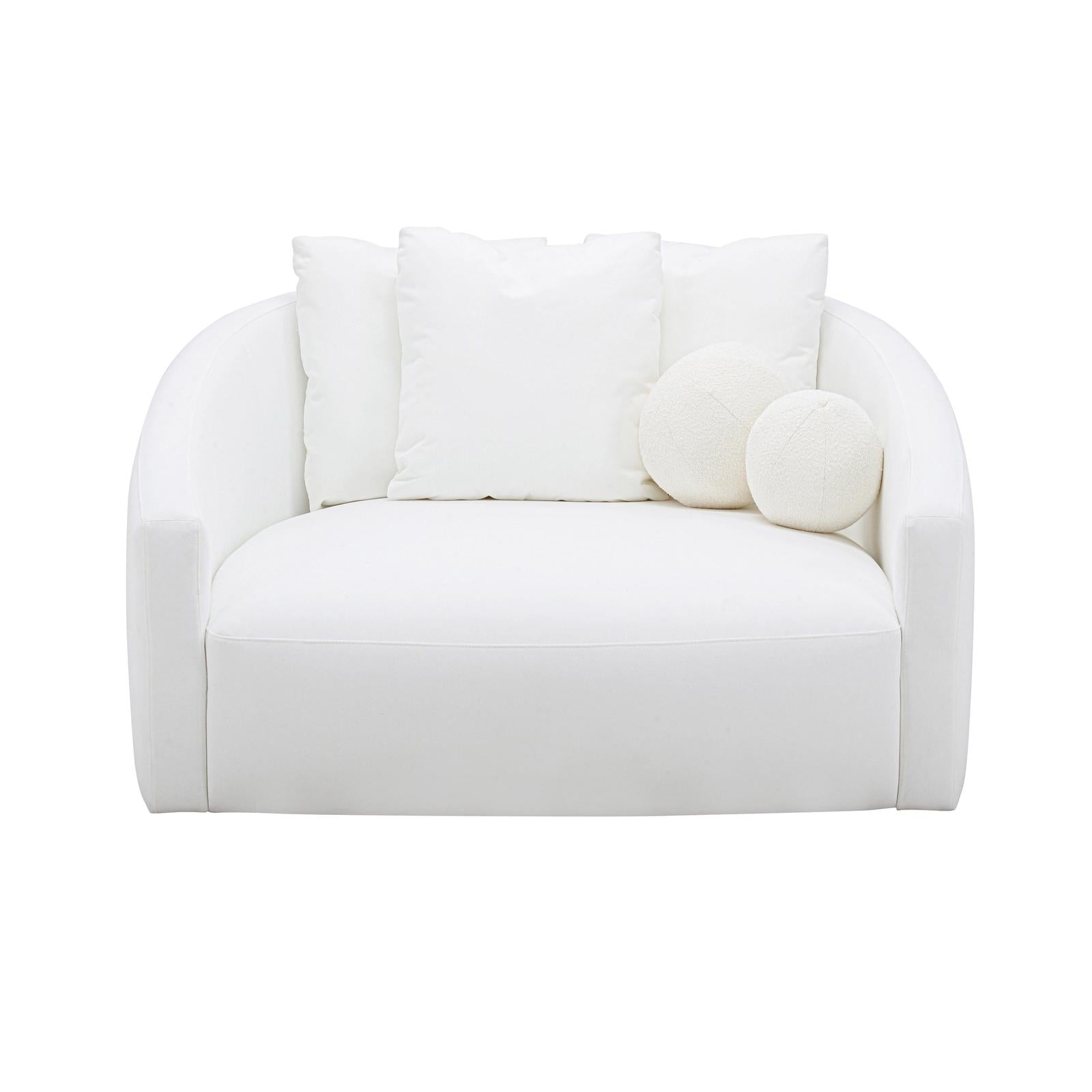 TOV Furniture Hanim Cream Linen Daybed