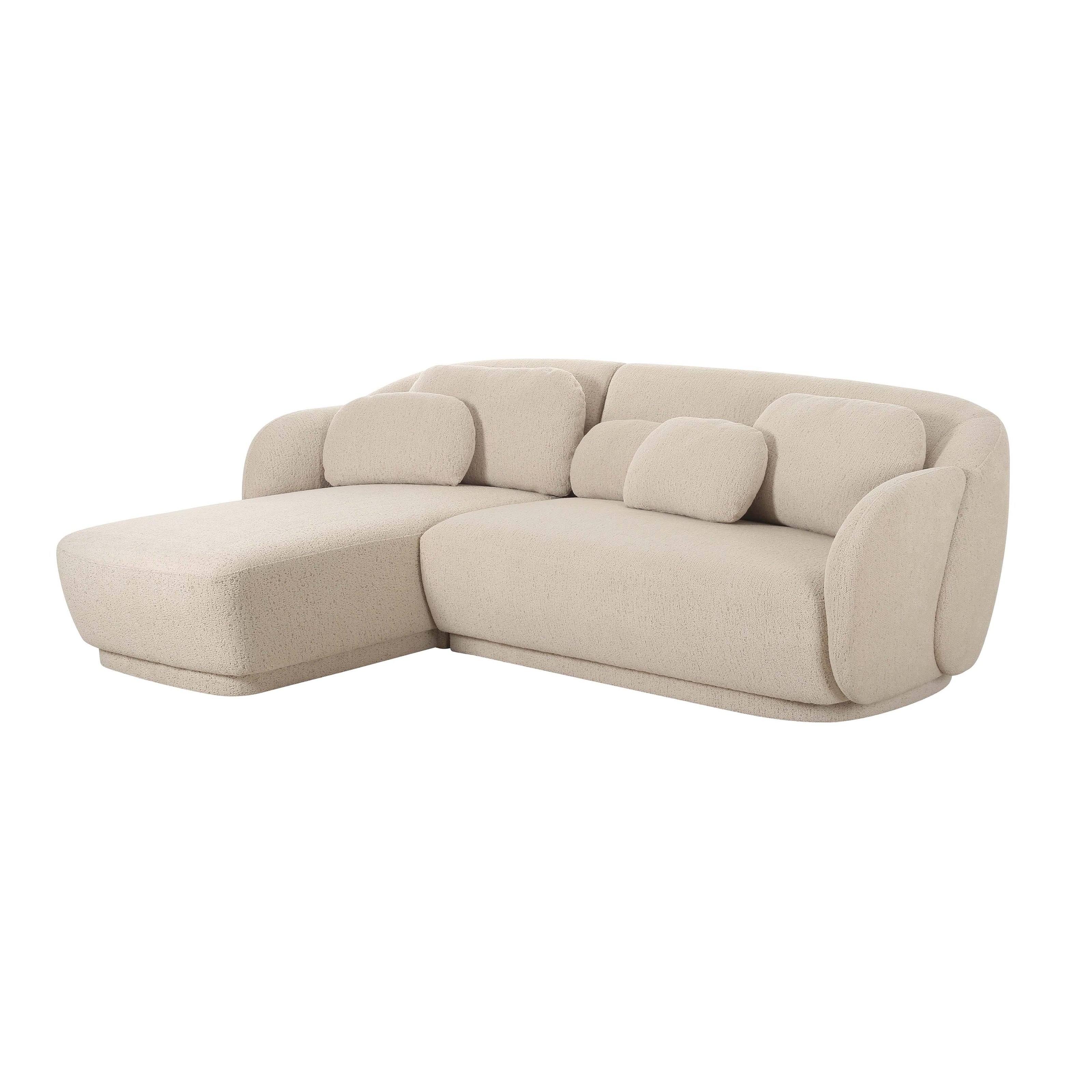 TOV Furniture Misty Cream Boucle Sectional