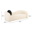 TOV Furniture Leonie Beige Faux Shearling 84 Inch Sofa