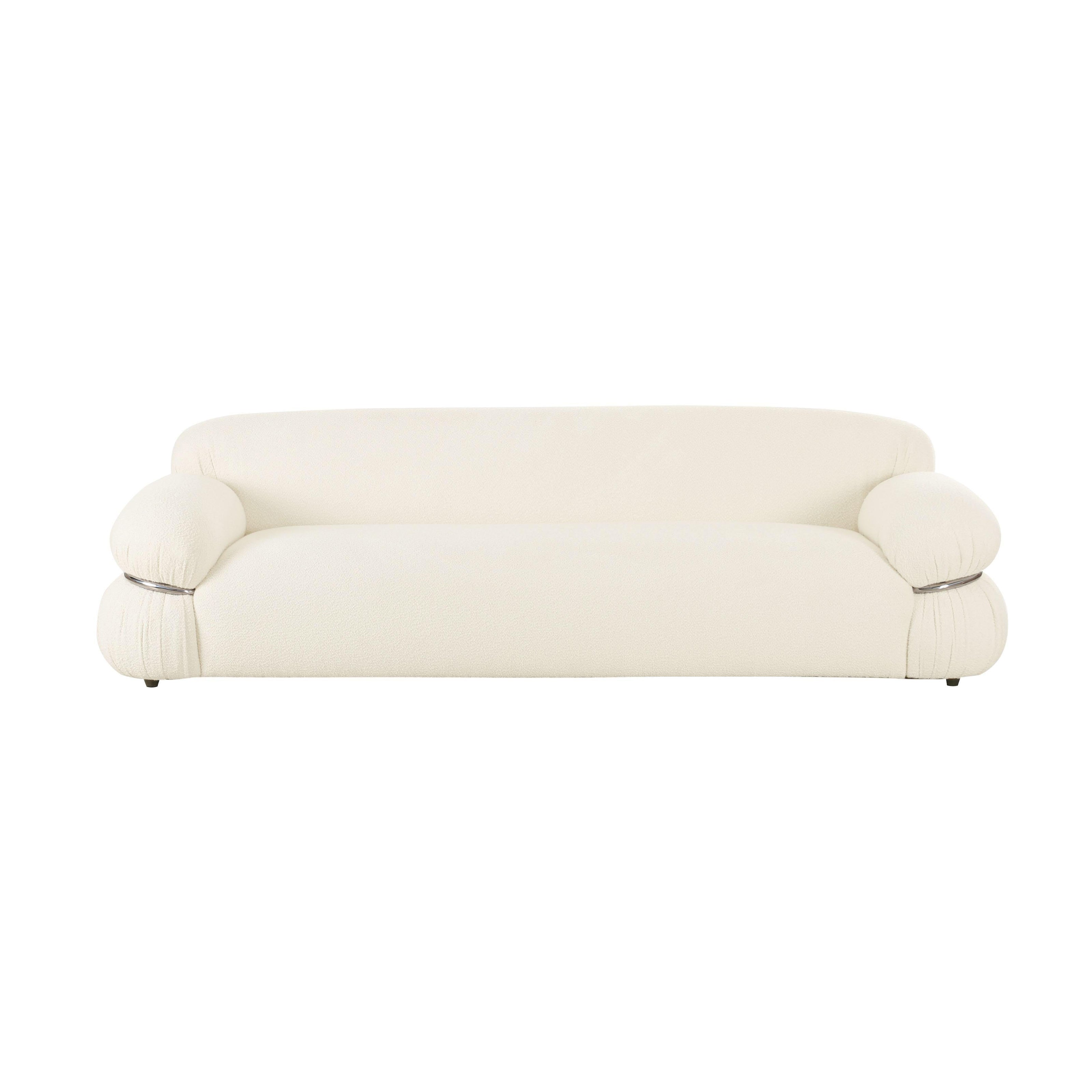 TOV Furniture Leyla Cream Boucle Sofa