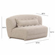 TOV Furniture Marion Two-Tone Textured Performance Boucle Loveseat