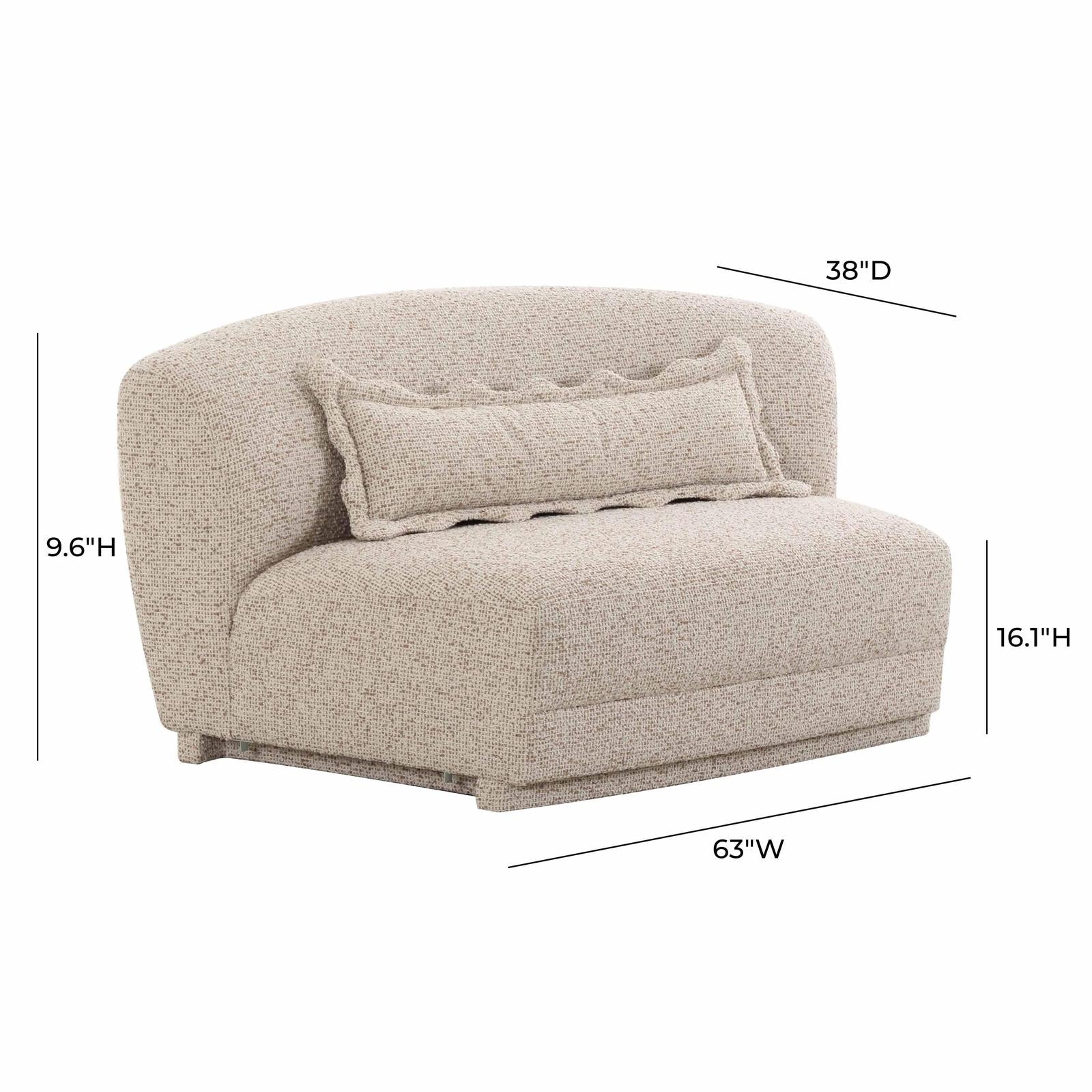 TOV Furniture Marion Two-Tone Textured Performance Boucle Loveseat
