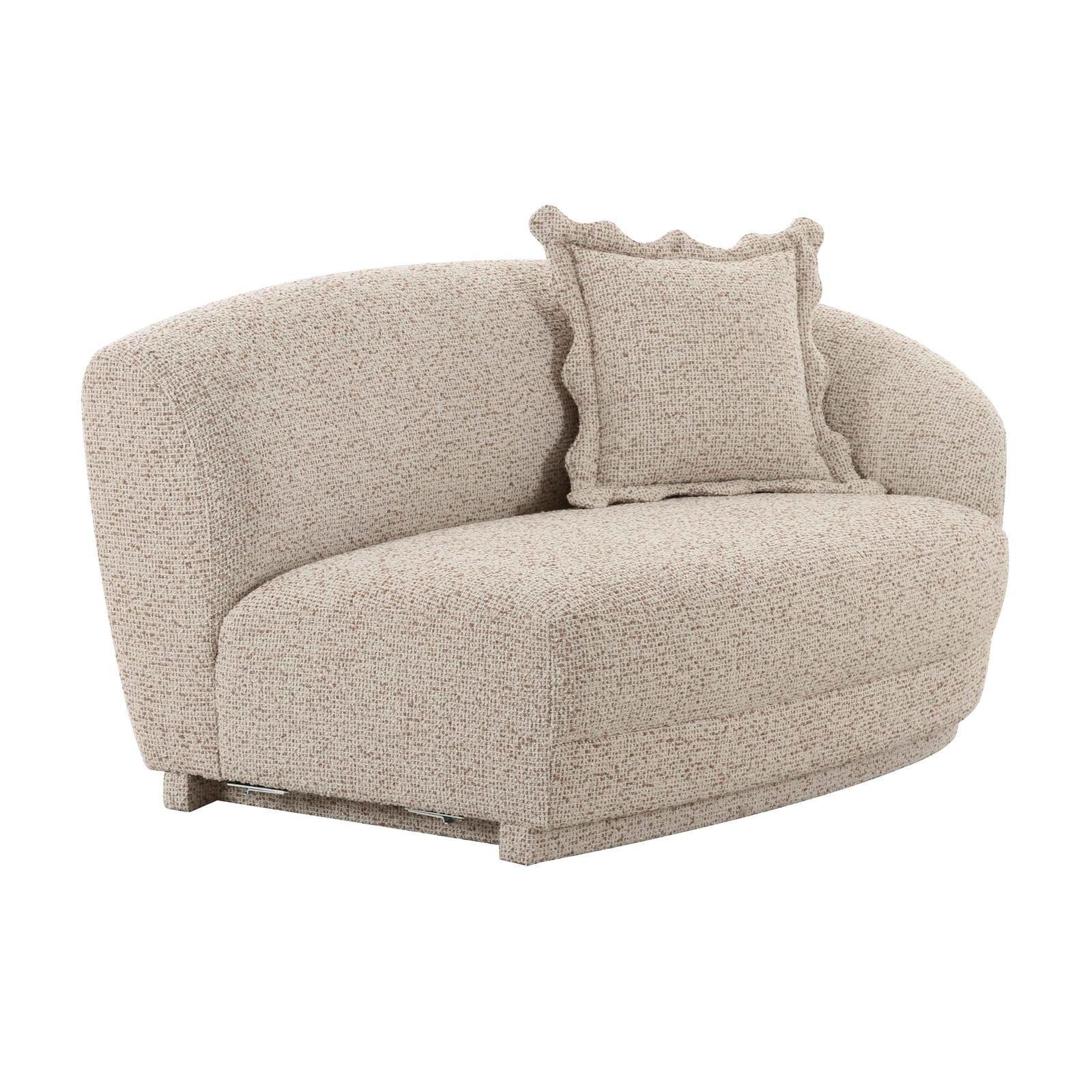TOV Furniture Marion Two-Tone Textured Performance Boucle Loveseat
