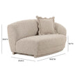 TOV Furniture Marion Two-Tone Textured Performance Boucle Loveseat