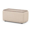 TOV Furniture Sylvie Cream Performance Boucle Ottoman Table