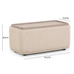 TOV Furniture Sylvie Cream Performance Boucle Ottoman Table