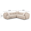 TOV Furniture Sylvie 3-Piece Cream Performance Boucle L-Shaped Sectional