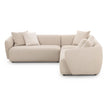 TOV Furniture Sylvie 3-Piece Cream Performance Boucle L-Shaped Sectional