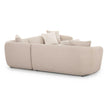TOV Furniture Sylvie 3-Piece Cream Performance Boucle L-Shaped Sectional