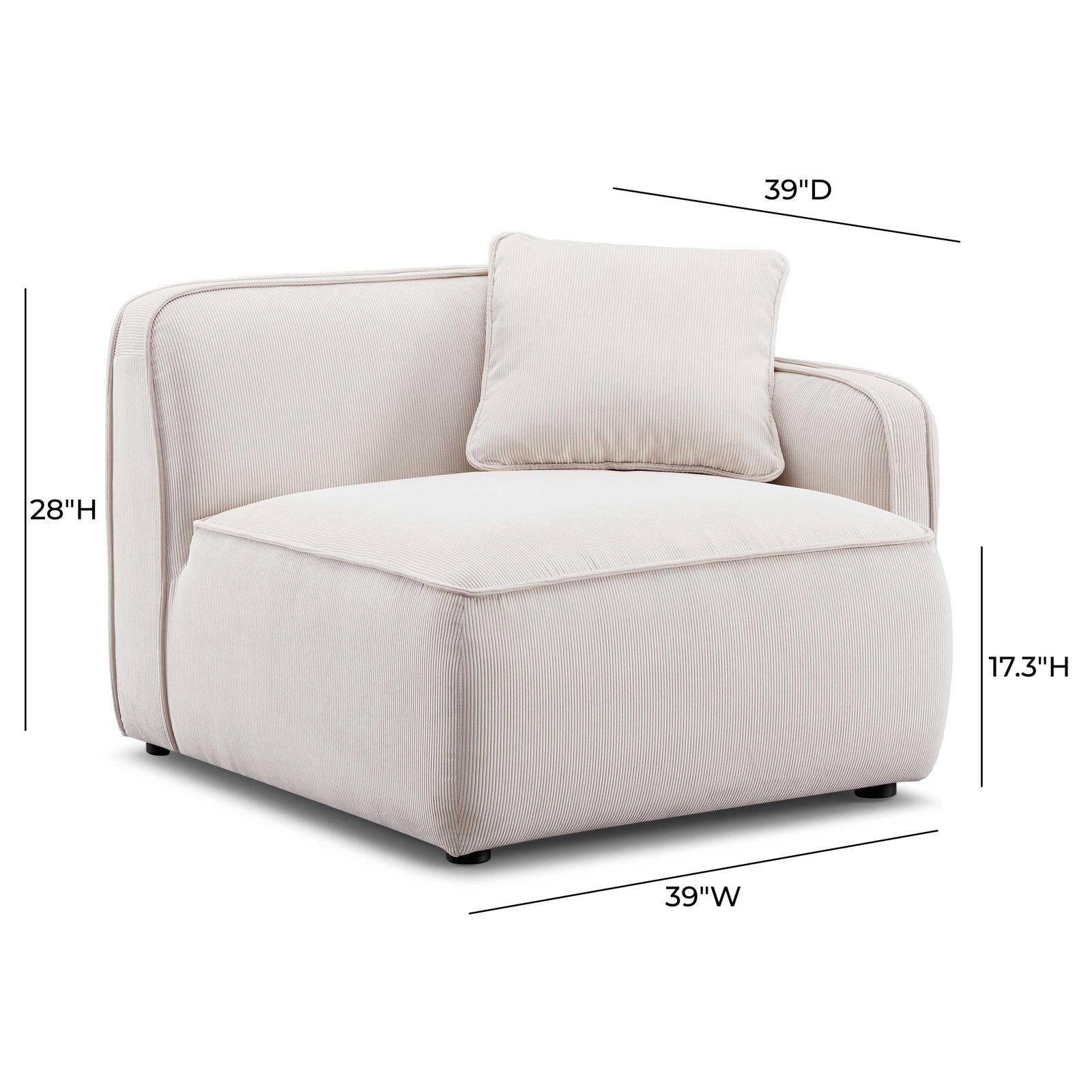 TOV Furniture Travie Performance Corduroy Velvet Chair
