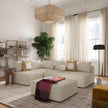 TOV Furniture Hangover Cream Heavy Textured Fabric Modular Chair