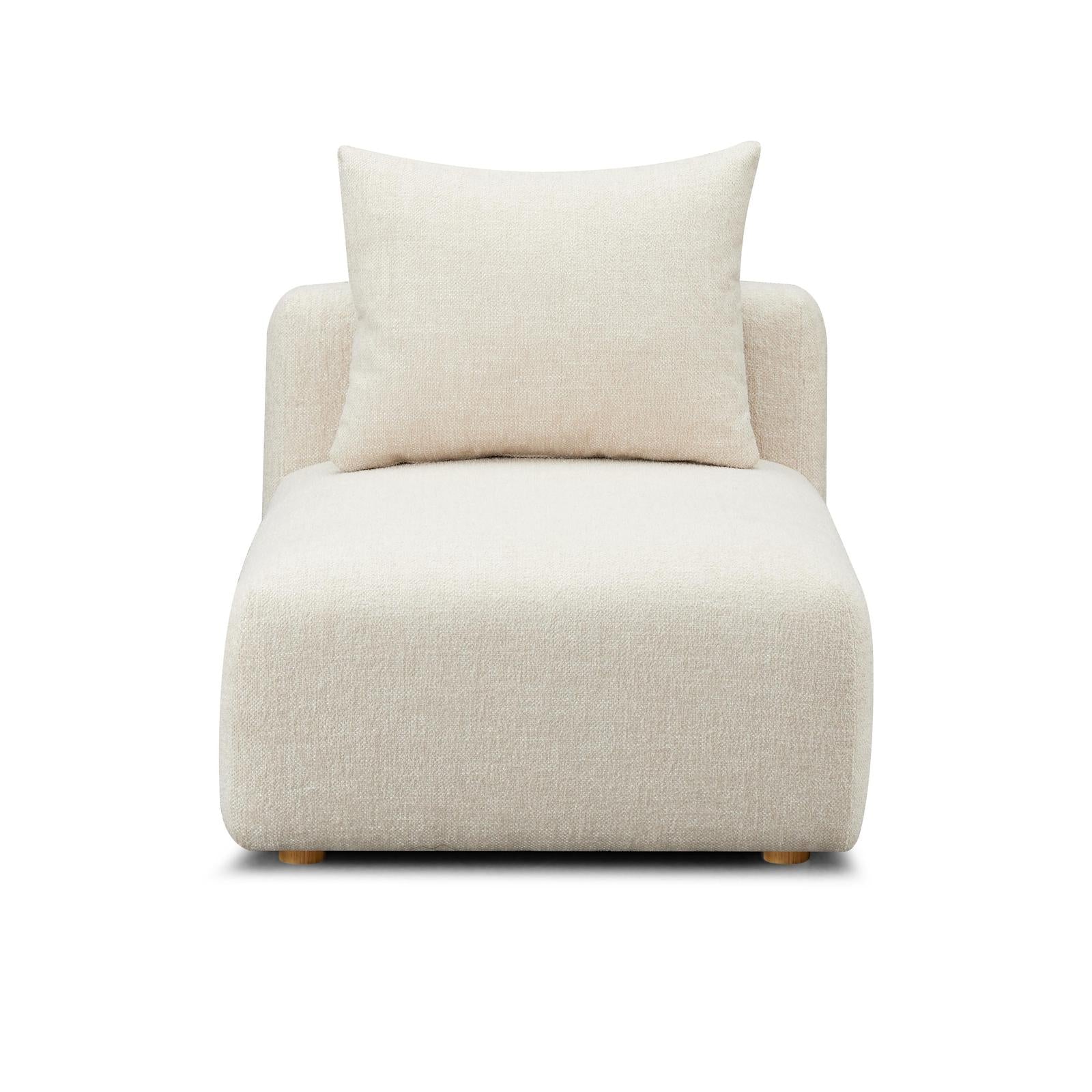 TOV Furniture Hangover Cream Heavy Textured Fabric Modular Chair
