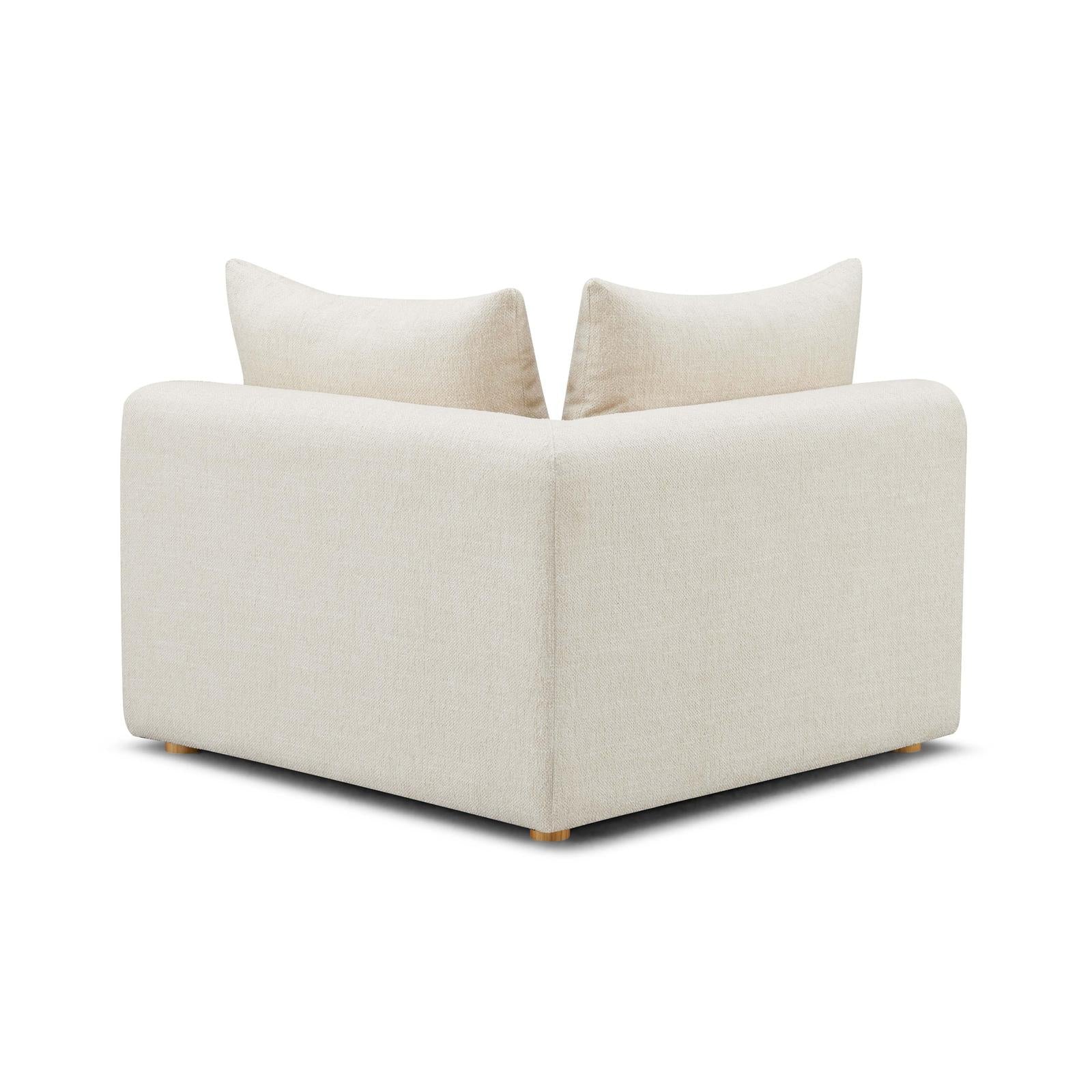 TOV Furniture Hangover Cream Heavy Textured Fabric Modular Chair