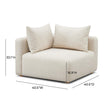 TOV Furniture Hangover Cream Heavy Textured Fabric Modular Chair