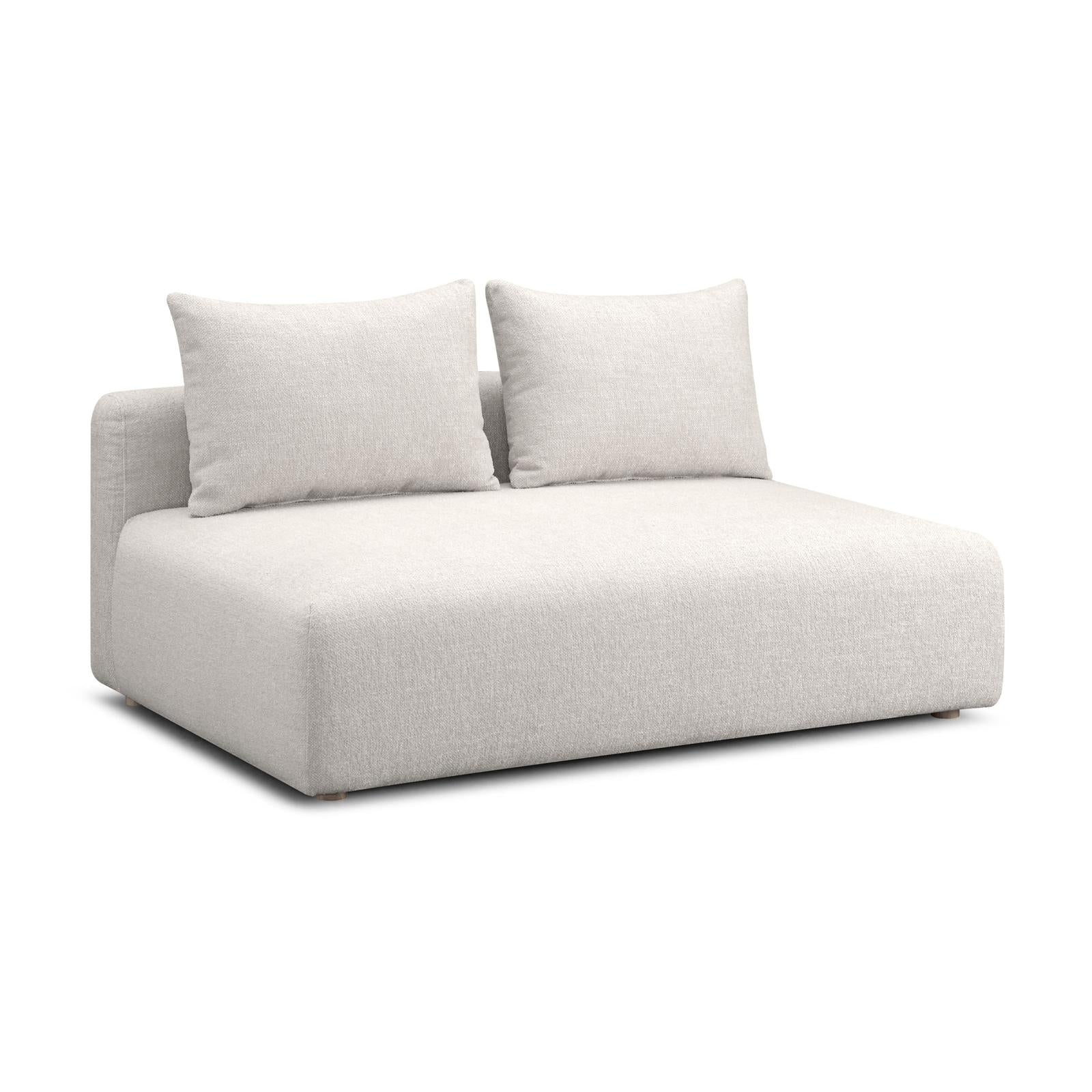 TOV Furniture Hangover Cream Heavy Textured Fabric Modular Chair