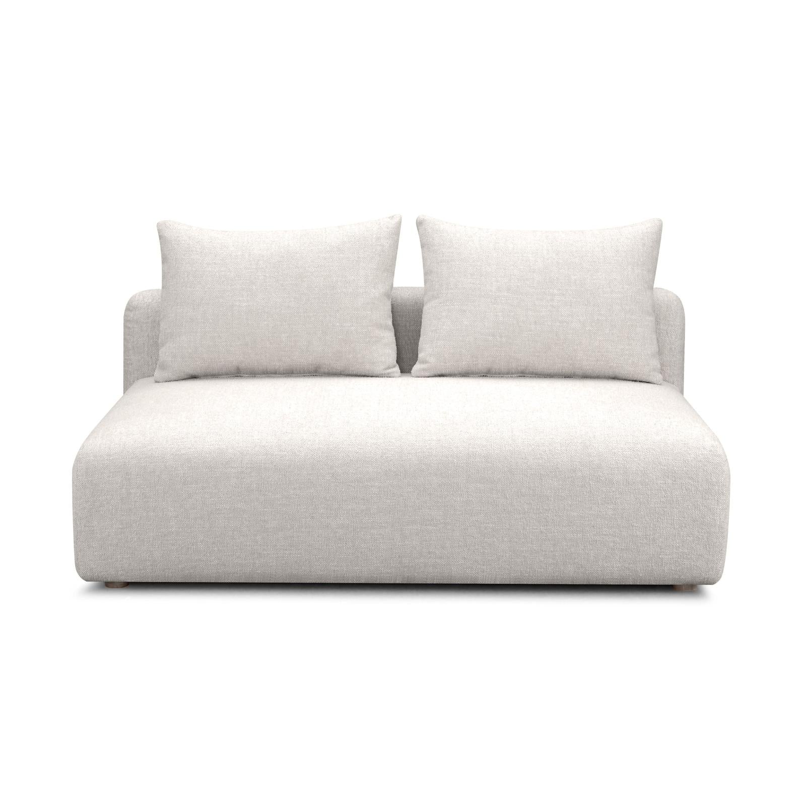 TOV Furniture Hangover Cream Heavy Textured Fabric Modular Chair