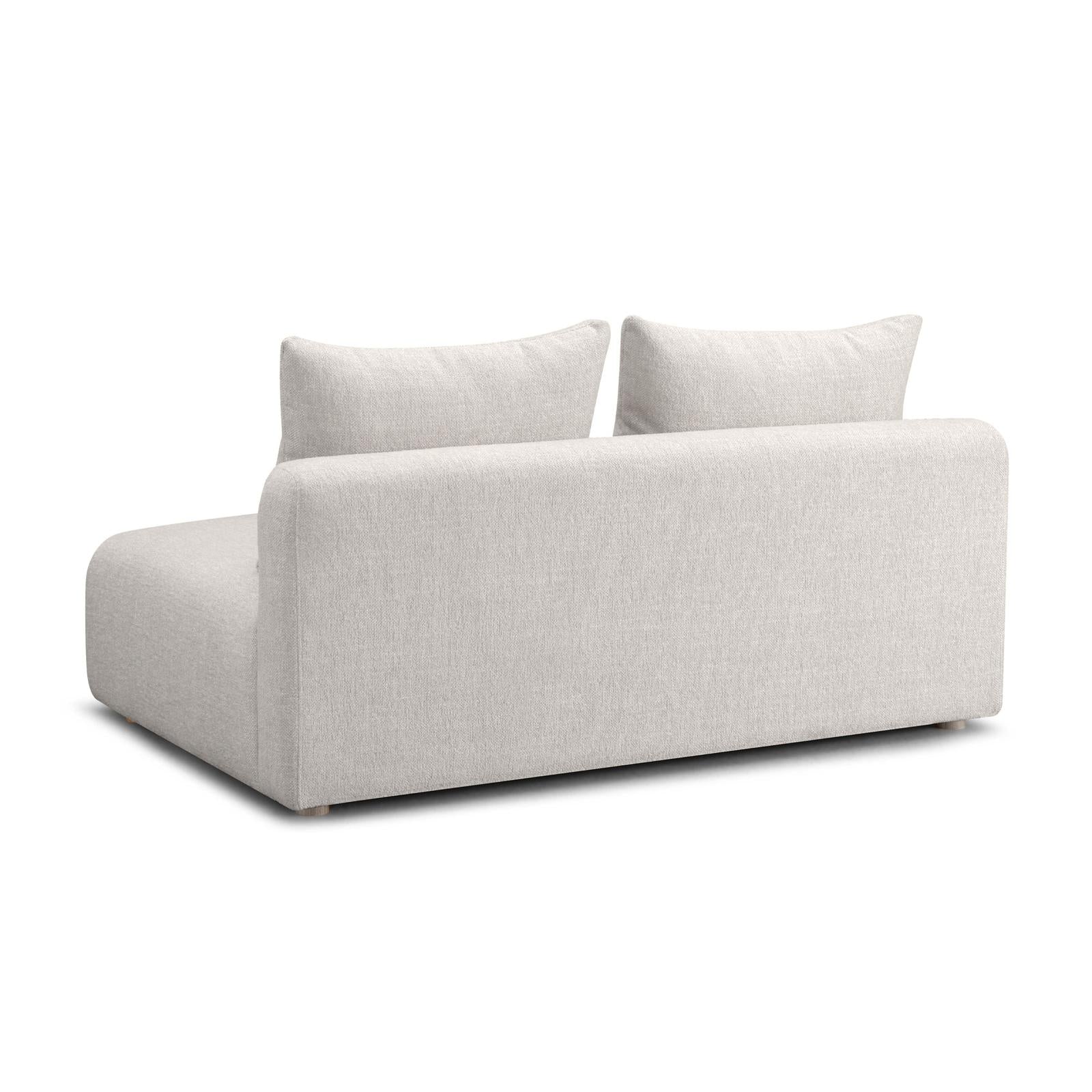 TOV Furniture Hangover Cream Heavy Textured Fabric Modular Chair