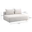 TOV Furniture Hangover Cream Heavy Textured Fabric Modular Chair
