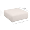 TOV Furniture Hangover Cream Heavy Textured Fabric Modular Chair