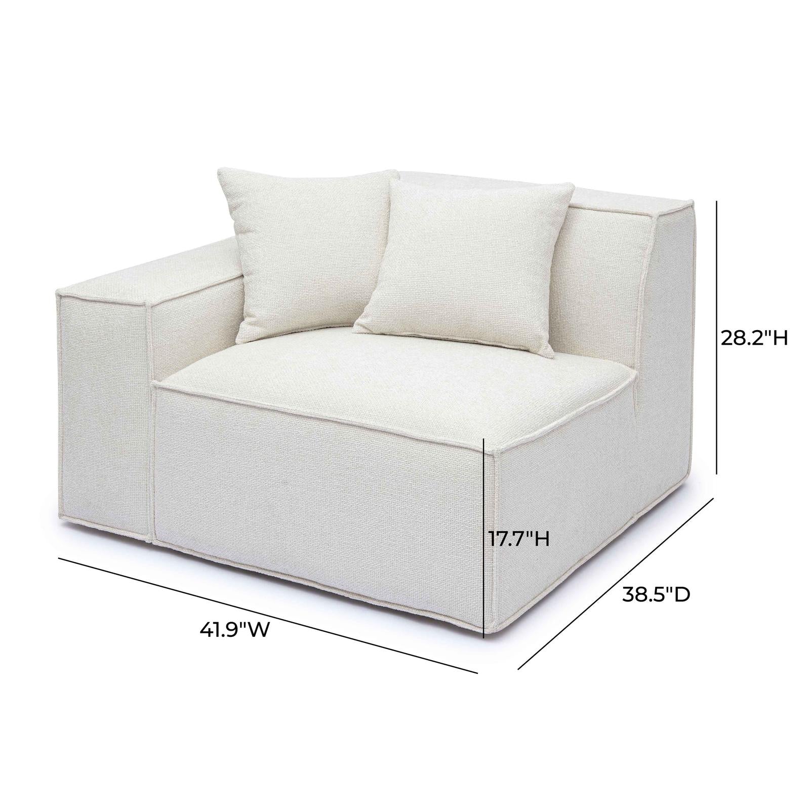 TOV Furniture Mindy Chenille Basketweave Chair