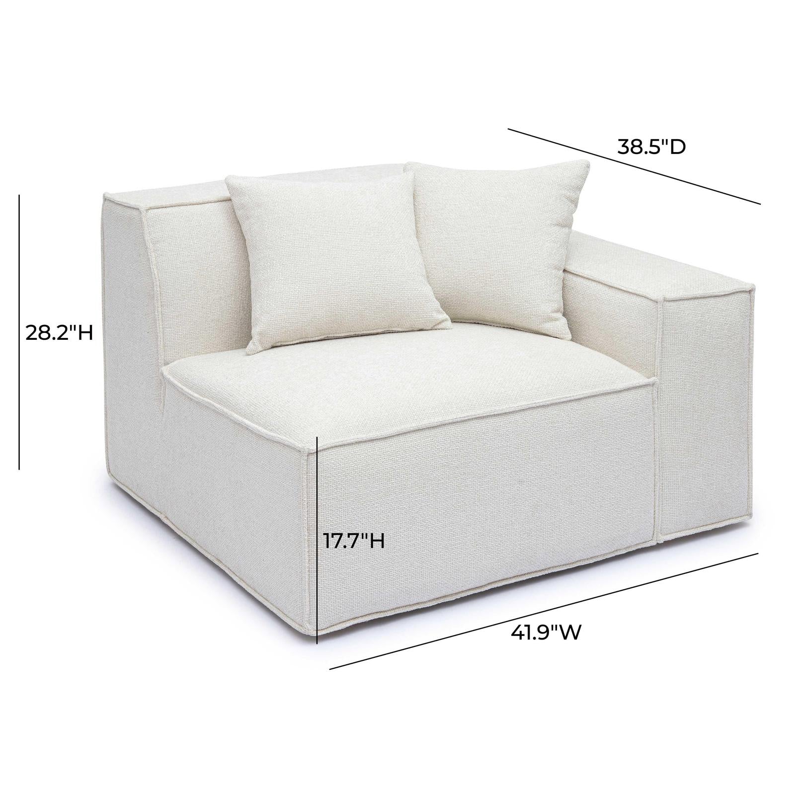 TOV Furniture Mindy Chenille Basketweave Chair