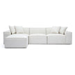 TOV Furniture Mindy 4-Piece Performance Chenille Basketweave Modular Sectional