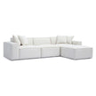 TOV Furniture Mindy 4-Piece Performance Chenille Basketweave Modular Sectional