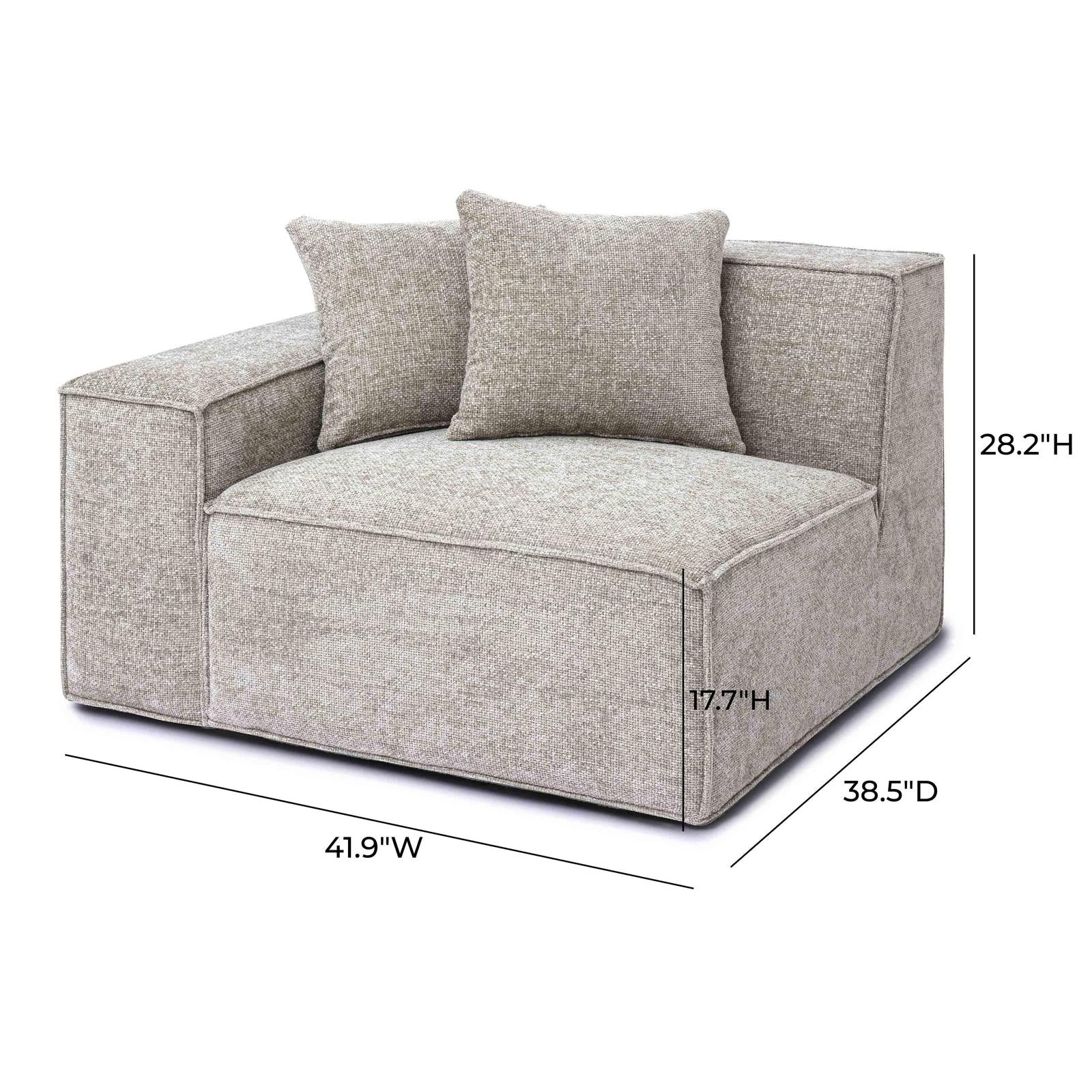 TOV Furniture Mindy Chenille Basketweave Chair