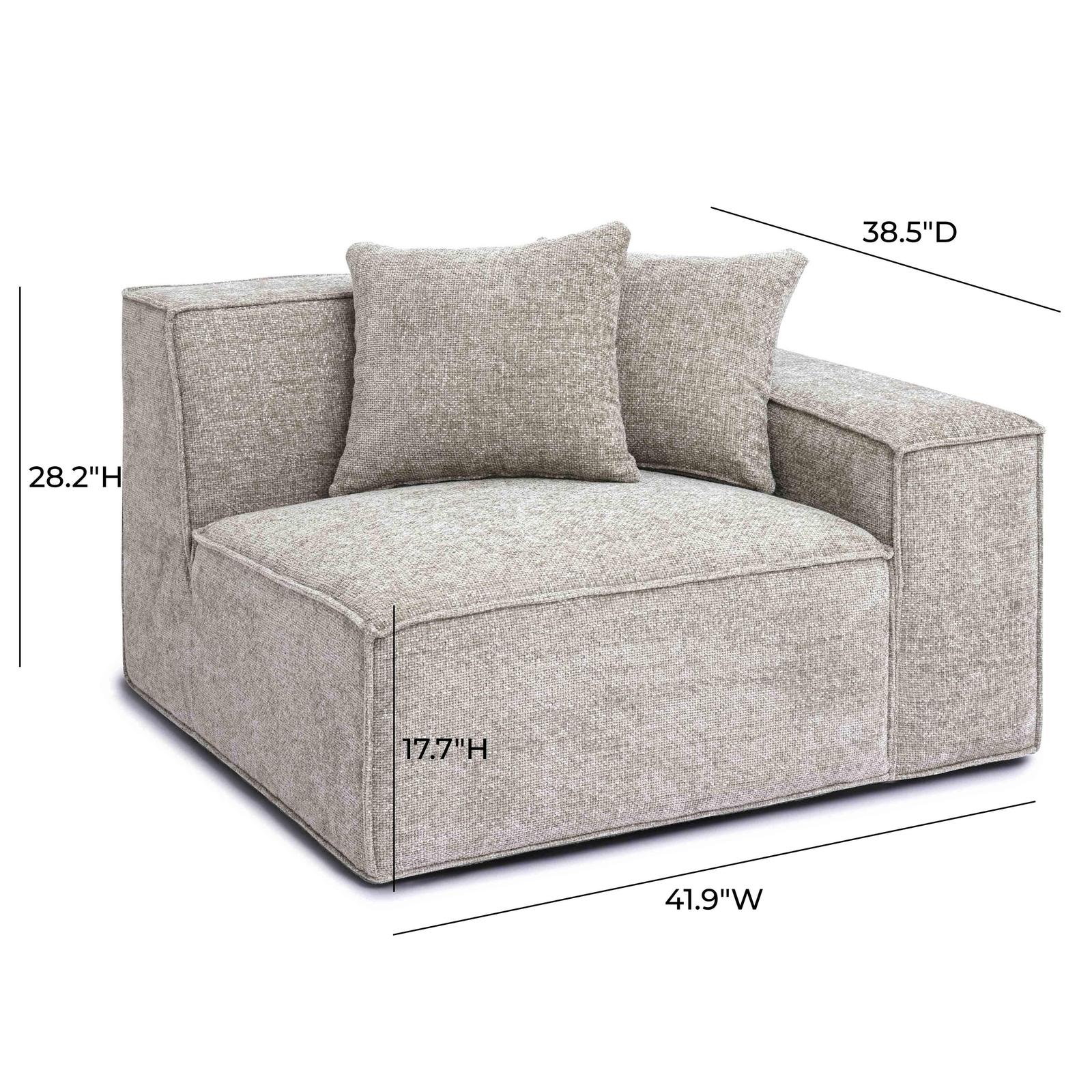 TOV Furniture Mindy Chenille Basketweave Chair