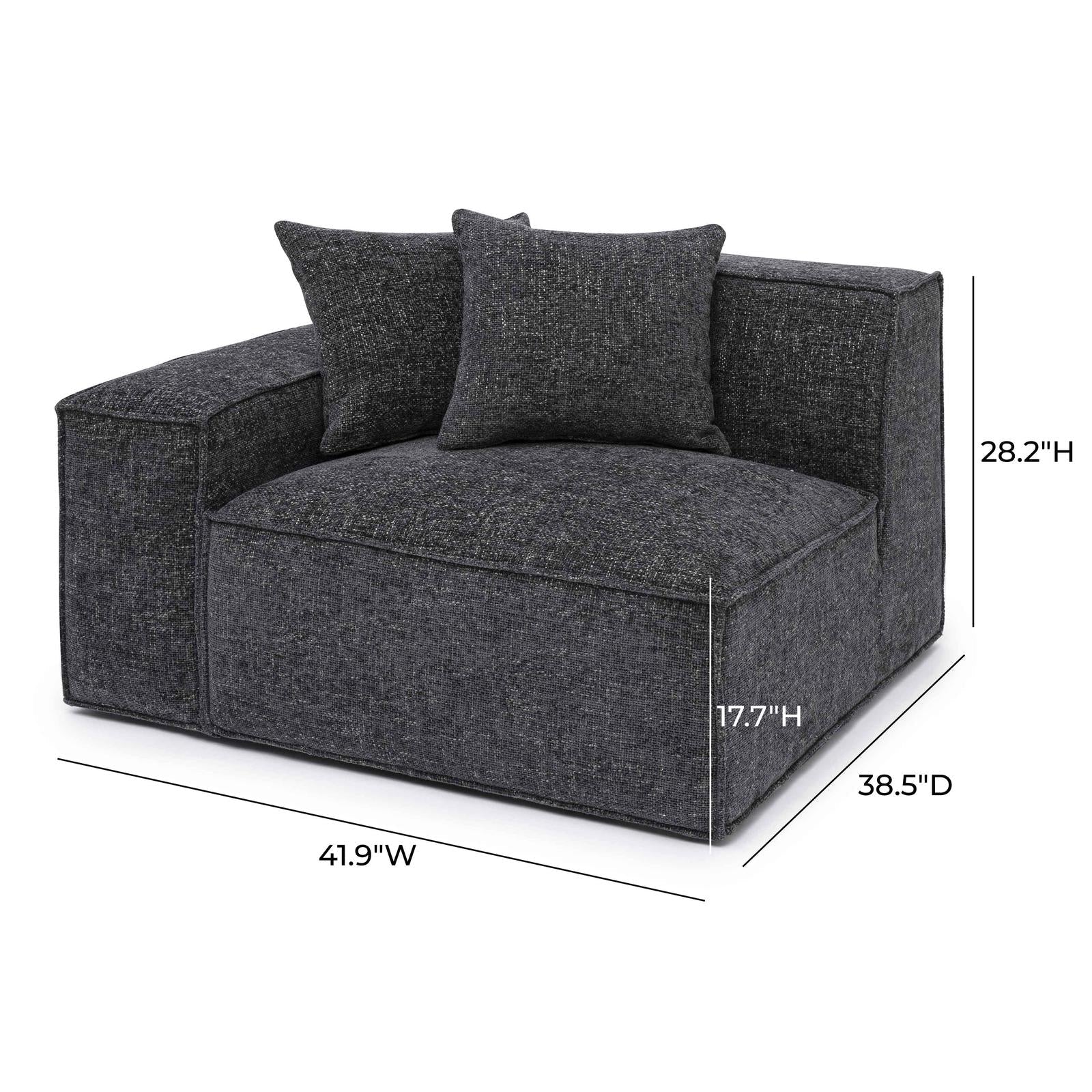 TOV Furniture Mindy Chenille Basketweave Chair