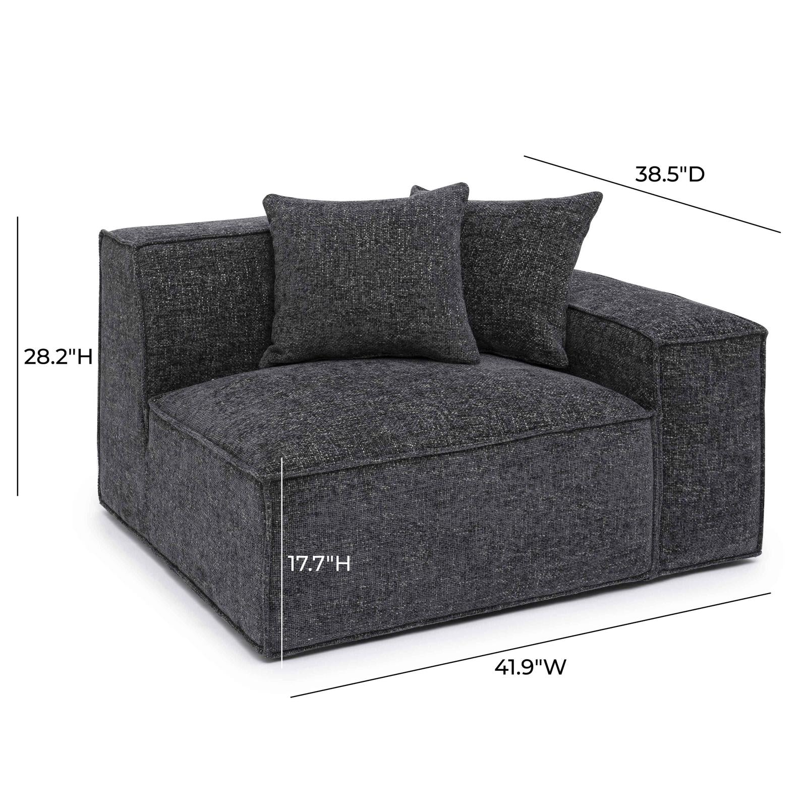 TOV Furniture Mindy Chenille Basketweave Chair