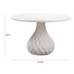 TOV Furniture Tulum Ivory Concrete Dining Table