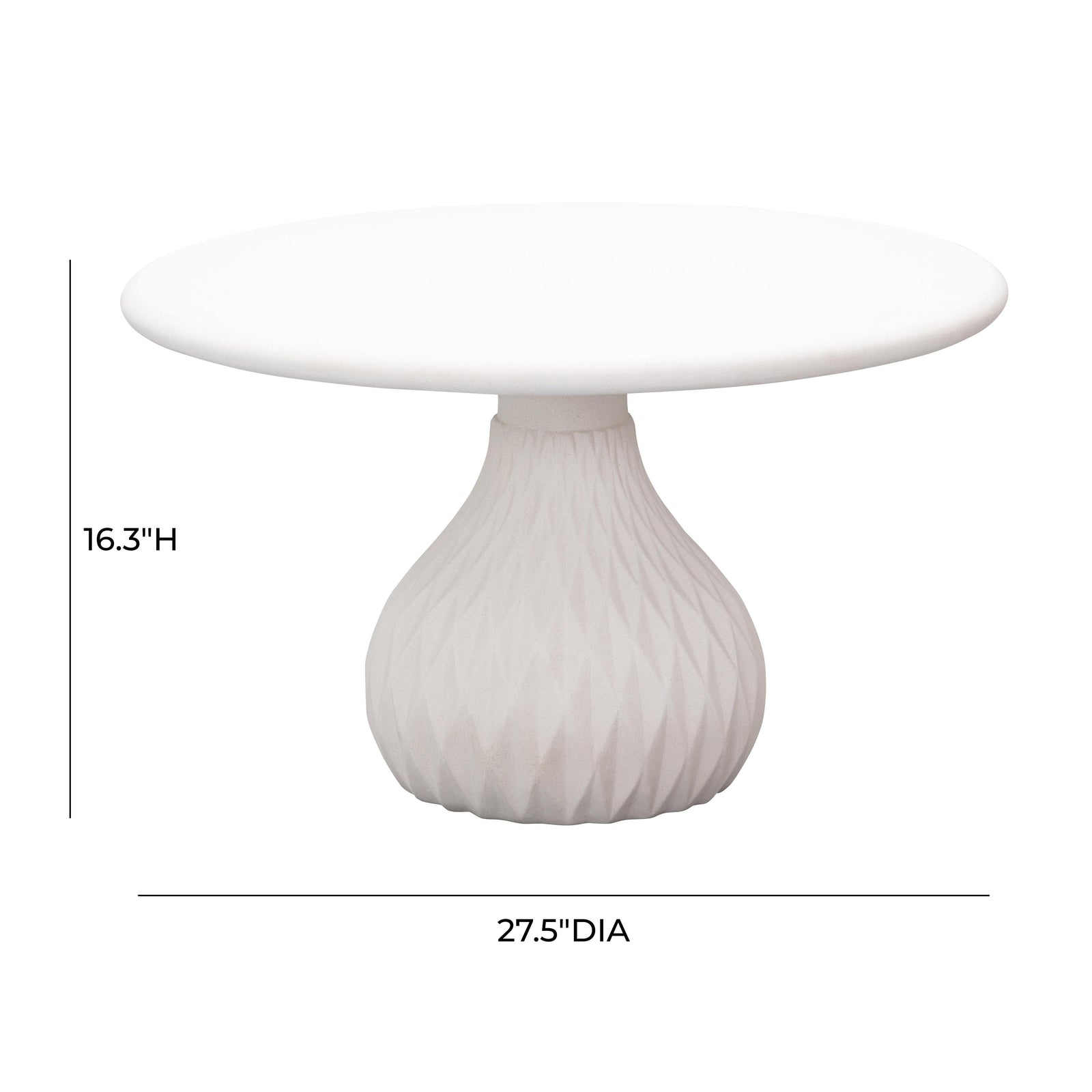 TOV Furniture Tulum Outdoor Ivory Concrete Coffee Table