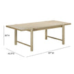 TOV Furniture Gata Light Teak Outdoor Rectangular Dining Table