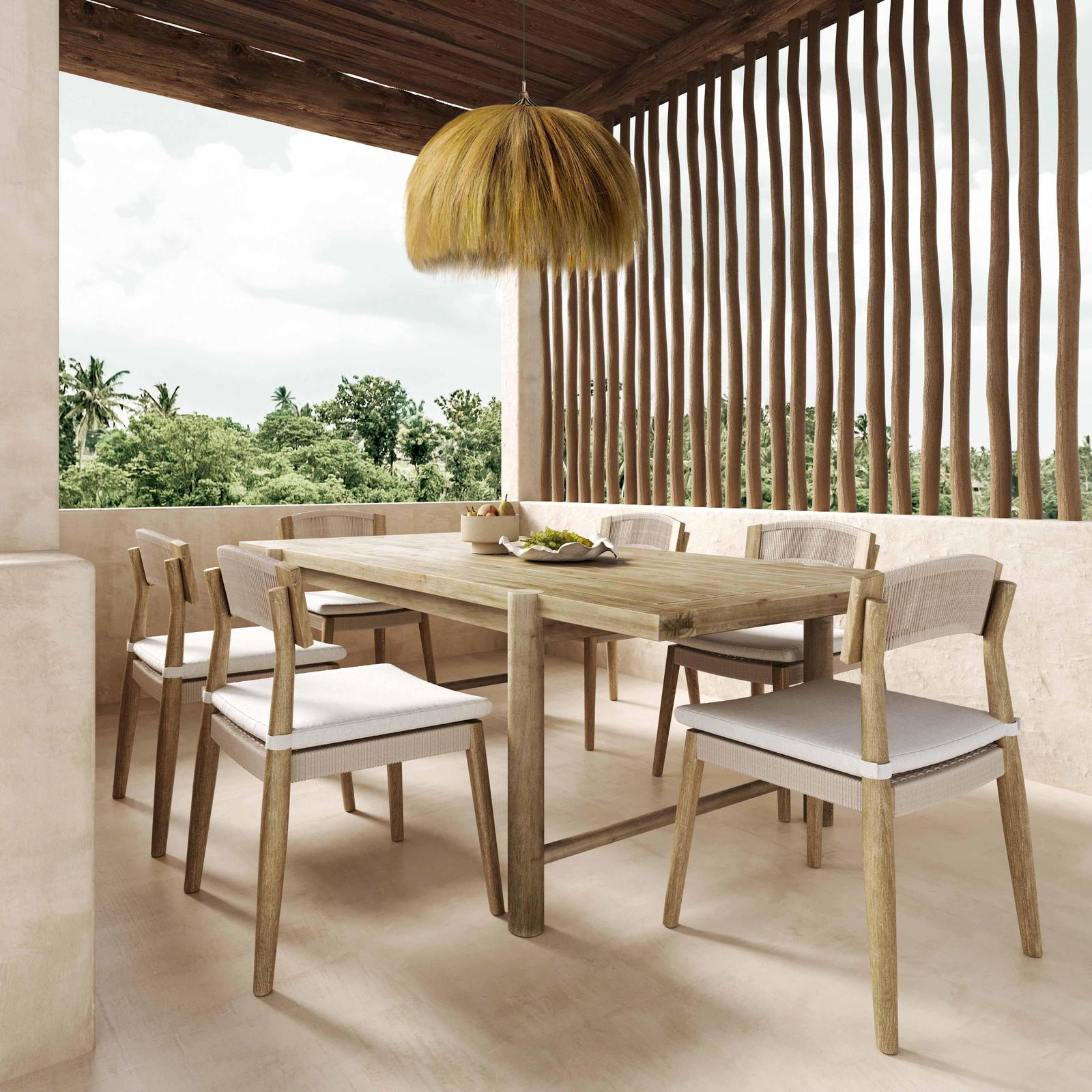 TOV Furniture Gata Cream Outdoor Dining Chair - Set of 2