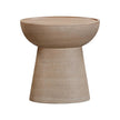 TOV Furniture Eclipse Textured Faux Travertine Indoor / Outdoor Side Table