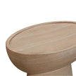 TOV Furniture Eclipse Textured Faux Travertine Indoor / Outdoor Side Table